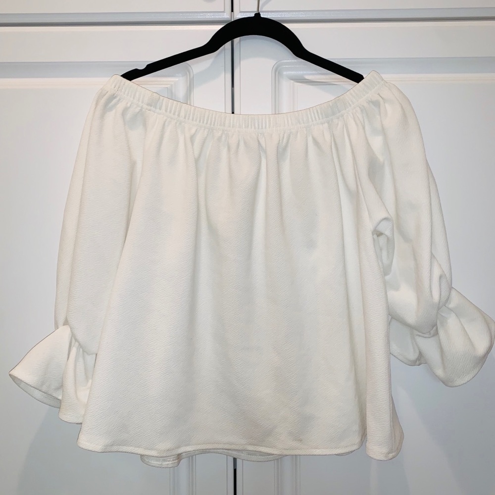 White Off The Shoulder Shirt